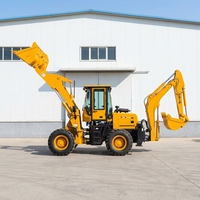 Chargeuse-pelleteuse sur pneus EURO5 toute neuve, 4x4, multi-usages, pour chantier de construction