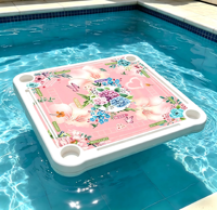 Tapis flottant portable et imperméable pour fête au bord de la piscine, table de mahjong en mousse EVA, tapis flottant personnalisé pour jeux aquatiques en jacuzzi ou en lac