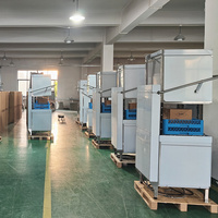 Lavavajillas Comercial de Doble Bomba Tipo Campana con Certificación CE, Acero Inoxidable 304, Sistema de Recuperación de Calor, Capacidad de 60 Bandejas/Hora