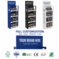 Rak Display Mainan Logam Heavy Duty, Rak Figur Berdiri 3 Tingkat, Putar, untuk Toko Retail Koleksi, OEM