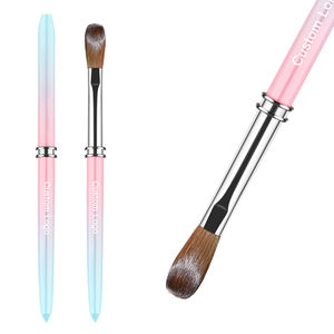 Pincel de Metal de arcoíris <span class=keywords><strong>2022</strong></span> Kolinsky, brocha ovalada de acrílico para <span class=keywords><strong>uñas</strong></span> Kolinsky de Alemania #12 14 16, con logotipo personalizado, 100% - Product Image 5