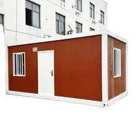 Villa/Magasin Modulaire de 20 pieds de Haute Qualité, Conteneur Aménagé, Structure en Acier, Panneaux Sandwich, Étanche, Alimenté par Énergie Solaire, Écologique et Durable