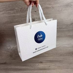 Custom <b>White</b> <b>Paper</b> Shopping <b>Bag</b> Clothing Packaging Handle <b>Bag</b> Business Logo Printed Gift <b>Bag</b> for Small Business - Product Image 3