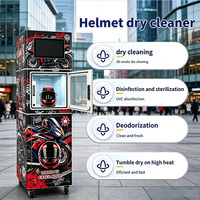 Distributeur automatique autonome de nettoyage et de désinfection de casques de moto à séchage rapide pour sites de course