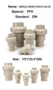 Vanne <span class=keywords><strong>anti</strong></span>-<span class=keywords><strong>retour</strong></span> industrielle PPH DN15-DN100 certifiée CE, résistante à la corrosion, pour liquides chimiques, vanes OEM - Product Image 4