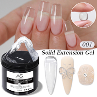 Vernis Gel UV Végétalien Non Toxique à Base d'Eau 500ml Marque Privée pour Ongles d'Extension Transparent Rose Nude Motif Fleur 3D
