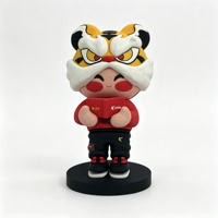 Figurine PVC Bob le Fermier Rouge et Blanc, Ornement Festif Porte-Bonheur, Objets de Collection Unisexe, Cadeau pour la Maison ou le Bureau, Emballage d'Origine