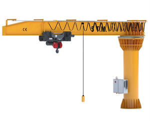 Grue à flèche pivotante montée sur pilier, 2 tonnes, rotation à 360 degrés, pour la manutention des matériaux en atelier - Product Image 2