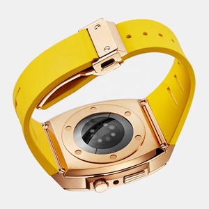 Logotipo personalizado I <span class=keywords><strong>Watch</strong></span> 9Case Correa de goma ajustable Correa de cuero <span class=keywords><strong>Acero</strong></span> inoxidable 44MM 45MM Appl <span class=keywords><strong>Watch</strong></span> Case - Product Image 6