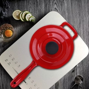 Ensemble de casseroles et poêles <span class=keywords><strong>en</strong></span> <span class=keywords><strong>fonte</strong></span> émaillée mignonnes, 15 cm, poêle multifonction pour frire, faire bouillir, cuire au four, couleurs assorties - Product Image 3