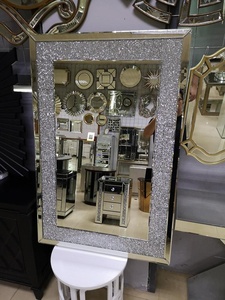 Home Decoration Crushed Diamond Rectangle <strong>Wall</strong> <strong>Mirror</strong> - Product Image 5