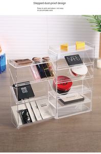 מודרני ידידותי לסביבה אודם & קוסמטיקה אחסון מתלה אקריליק איפור שולחן עבודה מסגרת מסגרת מסך - Product Image 3