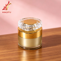 Tarro de Plástico PP de 5/10g 15/20g 30g con Tapa Plateada de Lujo para Crema de Ojos de Día/Noche, Envase Cosmético para el Cuidado de la Piel con Serigrafía