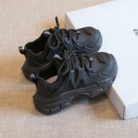 Chaussures décontractées tendance, respirantes, légères, à lacets, en mesh, antidérapantes pour enfants, baskets d'hiver pour la marche, semelle intermédiaire en EVA, caoutchouc