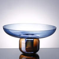 Vase en verre en forme de champignon, décoration minimaliste pour la maison, forme irrégulière, vase en verre épais de couleur cylindrique, vente chaude