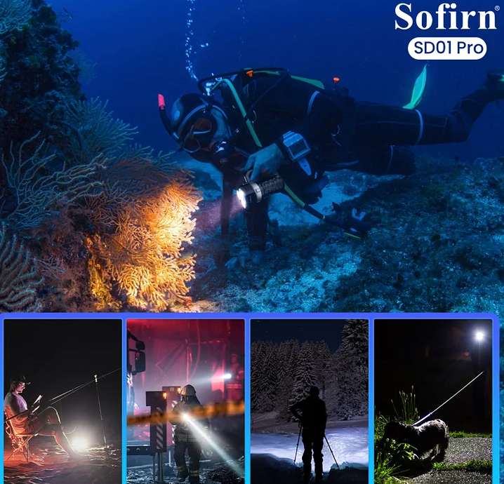 Sofirn-SD01 ダイビングライト Amazon.co.jp: sofirn 10000ルーメン スキューバダイビングフラッシュ