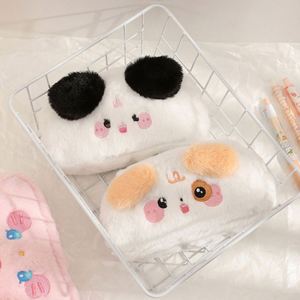 Pochette à crayons en peluche douce et mignonne pour enfants, motif animaux de dessin animé (chiot, chat, lapin) – Idéal comme cadeau - Product Image 3