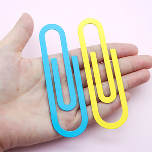 Trombones jumbo de 4 pouces pour fournitures scolaires de bureau Trombones mignons et colorés pour signets en métal - Product Image 2