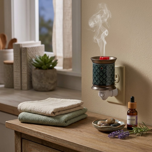 Diffuseur <span class=keywords><strong>de</strong></span> cire électrique mural en céramique avec veilleuse pour parfum d'ambiance et décoration aromathérapie - Product Image 2