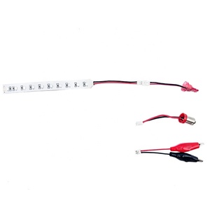 Bande LED pour jeu de flipper Amber DC 6,3 volts 10 LED avec # 44 connecteurs à clip en forme de coin - Product Image 4