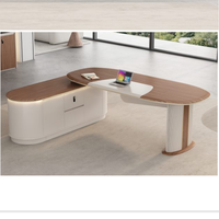 Table et chaise de bureau exécutif modernes et durables en bois avec rangement mural pour usage domestique/commercial