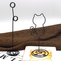Porte-cartes de table et porte-photos de mariage modernes en métal noir de qualité supérieure, design personnalisé, fabriqués en usine vérifiée