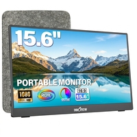 Monitor Portátil IPS de 15.6 Pulgadas FHD 1080P, Pantalla Multimedia de Entretenimiento con Altavoces Integrados y Ángulo de Visión Amplio para Video