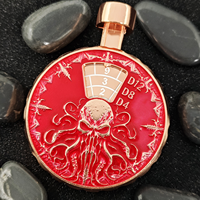 Dadu Polihedral Berputar 7-in-1 Feeron Modern Metal Engraved Cthulhu - Spinner Fidget Ramah Lingkungan dan Tahan Lama untuk DND TRPG RPG
