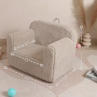 Fauteuil pour enfant ultra-doux en mousse haute résilience, confortable, durable, facile à nettoyer, en sherpa, pour lire et jouer