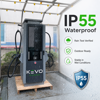KEVO OCPP Smart EV DC Fast Charger 60kW 150kW Stasiun Pengisian Daya Luar Ruangan Komersial Baru CCS1 CCS2 CHAdeMO GB/T Solusi Armada EV