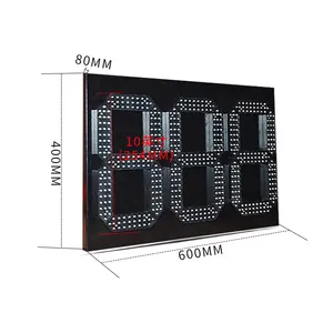 Goakgaan العلامة التجارية 10 بوصة 3 أرقام 888 الأحمر في الهواء الطلق أدى سعر النفط شاشة ساعة عد تنازلي الموقت للماء شاشة LED رقمية