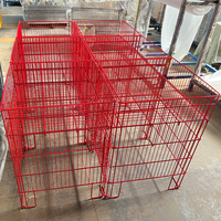 Grille en fil personnalisé poubelle carré en métal panier en fil métallique promotionnel pour le stockage