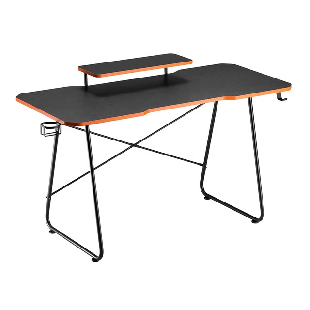 GMD10-1D Cheap Basic Gaming Desk for Computer PC With Monitor Riser Modern Computer Gaming Table Desk