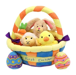 有趣的复活节兔子复活节毯子鸡蛋定制礼品玩具促销毛绒玩具