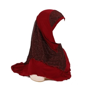 Voile d'été en coton pour femmes malaises, avec patchwork en chanvre et soie dorée, imprimé numérique, voile intérieur en maille, châ<span class=keywords><strong>les</strong></span> ethniques - Product Image 4