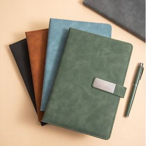 IStapromo Gifts New Arrival Colorful Leather Business Notebook Elegant Penholder Meeting Notebook Portable Record Office - Product Image 4