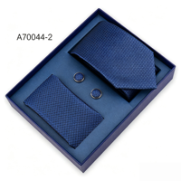 Ensemble Cadeau Cravate Texturée Solide, Pochette de Costume et Boutons de Manchette pour Homme - Fabricant de Cravates