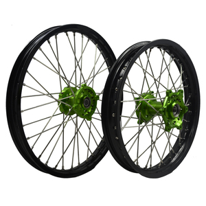 Roues Enduro entièrement en alliage d'aluminium pour moto hors route, <span class=keywords><strong>avant</strong></span> 21 arrière 18 <span class=keywords><strong>pouces</strong></span>, pour Kawasaki KXF 250 2018, livraison gratuite - Product Image 2
