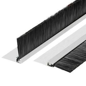 Industriële op maat gemaakte H-vormige aluminiumlegering nylon stripborstel voor deuronderkant weerstrips - Product Image 4