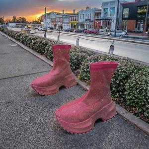 Women's Sparkling Rhinestone Thick Sole <b>Ankle</b> <b>Boots</b> Short Chunky Platform Height Increasing Walking Shoes - Product Image 3