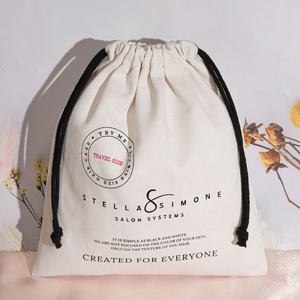 Bolsa de Armazenamento Personalizada para Shampoo de Extensões de Cabelo em Algodão Twill com Logo Personalizado e Cordão - Product Image 2