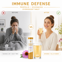 Comprimés effervescents multivitaminés OEM Propolis, Échinacée, Vitamine C 1000mg, Zinc, Complément alimentaire pour soutenir le système immunitaire
