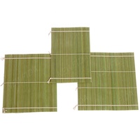 Tapis de cuisine japonais facile à utiliser 24X24 cm Tapis de bambou à sushi vert