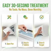 Tablettes Nettoyantes AC Professionnelles Effervescentes Écologiques Certifiées FDA pour Nettoyage en Profondeur des Bobines et Ailettes de Climatiseur, Élimination des Odeurs