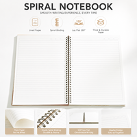 Carnet à spirales personnalisé en usine, écriture confortable, couverture personnalisable pour étudiants