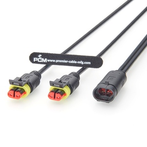 كابل تايكو AMP سوبرسيل 282104 إلى 282080 بموصل Y ثنائي السن لشاحنات ومركبات RVs وإضاءة LED للعمل ومصابيح الضباب والإضاءة المساعدة - Product Image 1