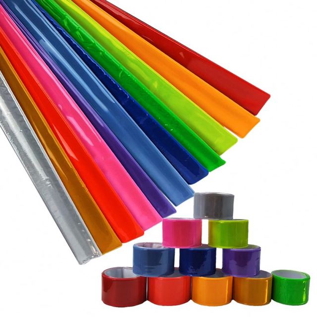 Add Your Logo Custom Wristband Reflective Vinyl Material or Silicone American Slap Bracelet