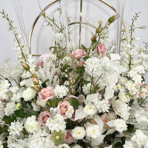 Hot Sale Artificial wedding led flowers for aisle Wedding Flower Runner Centerpiece silk Floral Arrangement Aisle - Product Image 6