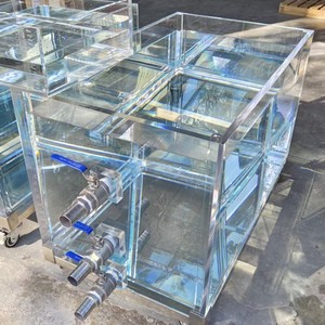Acuario Grande de Acrílico Personalizado para Oficina o Sala de Estar, Tanque de Agua Transparente de Alta Gama con Cristal Orgánico, Decoración - Product Image 1