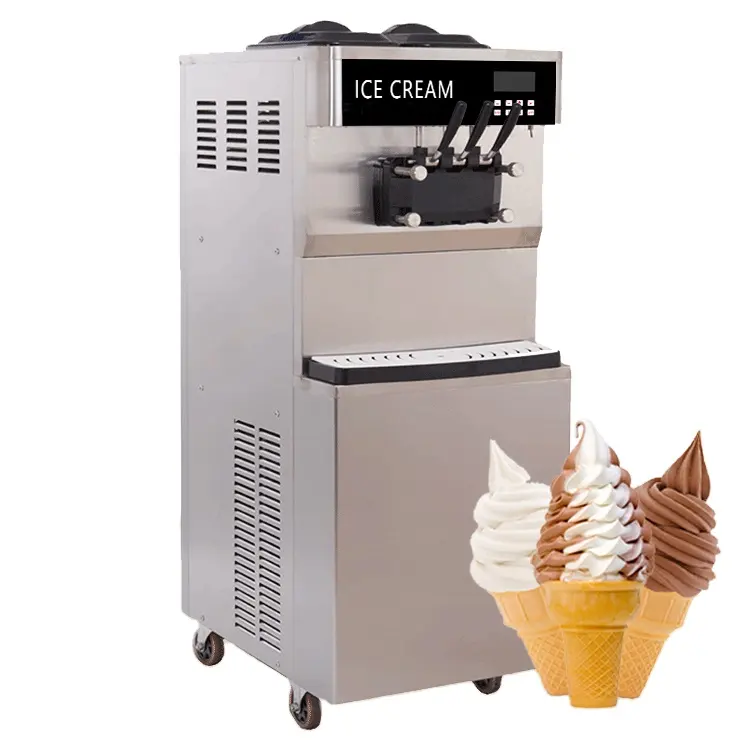 素敵なデザインのタッチスクリームソフトアイスクリームマシン
